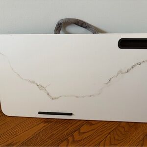 White Marble Laptop Desk